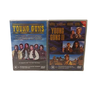 Young Guns 1 & 2 DVD Movie American Action Western Outlaws Billy The Kid Mexico - Picture 1 of 21