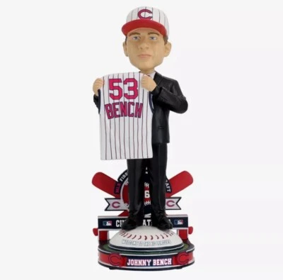 Johnny Bench CINCINNATI REDS 1965 Draft Pick 10” Bobblehead LE 144 NIB FOCO - Image 1 of 3