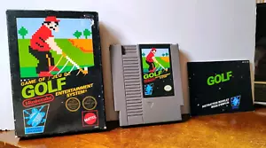 GOLF NES ORIGINAL NINTENDO CIB COMPLETE WITH BOX & MANUAL MATTEL CANADA HANGTAB - Picture 1 of 20