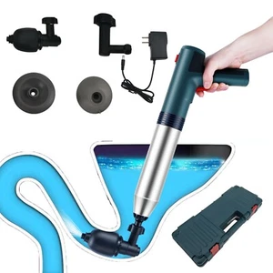 High Pressure Air Drain Blaster Gun Pump Toilet Plunger Sink Pipe Clog Remover - Picture 1 of 12