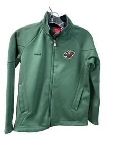 youth reebok minnesota wild jacket size small (8) green - Picture 1 of 4