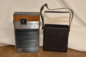 Passport 8 Transistor AM Radio Made In Hong Kong With Case Tested Working - Picture 1 of 19