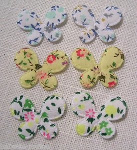SET mit 6 APPLIKATIONEN BLUMENSCHMETTERLING ** 2,5 cm ** SCRAPBOOKING DEKO - Bild 1 von 5