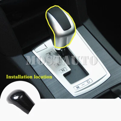 For Subaru Outback Legacy ABS Carbon Center Gear Shift Knob Trim Cover 2010-2014 - image 1 of 4