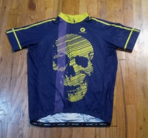 Pactimo Skull Cycling Jersey Artist Leif Jones Design Bicycle M bike rare - Picture 1 of 11