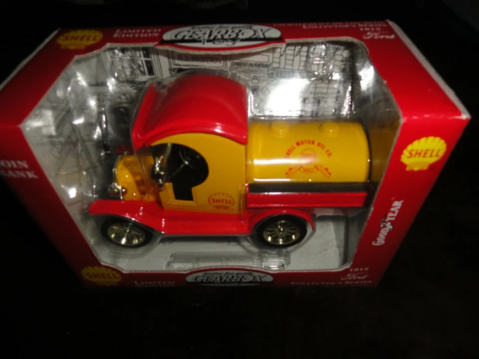 Gearbox Limited Edition 1 24 1912 Ford Shell Tanker Truck Coin Bank
