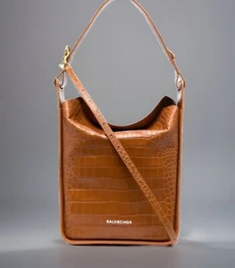 AUTÉNTICO NUEVO CON ETIQUETAS Bolso de Mano Balenciaga Tool 2.0 Pequeño Cuero Repujado en Cocodrilo Asa Superior - Imagen 1 de 12