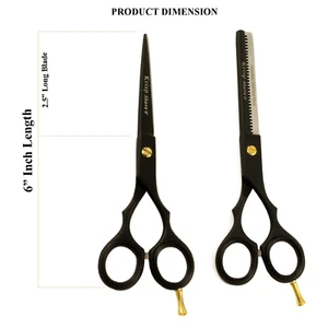 6 Professional Barber Salon Hair Cutting Scissors Thinning Barber Shears Set Kit - Picture 1 of 7
