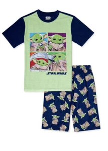 Star Wars Grogu Baby Yoda Boys 2pc Pajama Set Short Sleeve Size LRG 10/12 NWT - Picture 1 of 3