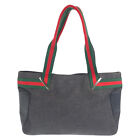 Authentic GUCCI Sherry line 73983 Handbag Tote Bag gray canvas/leather GG
