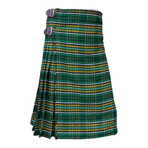 Ireland National Tartan Kilt Traditional Wear 8 Yard Kilts - Imagen 1 de 3
