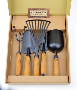 Olmsted Forge Gartenwerkzeug-Set, 5-teilig, strapazierfähiger pulverbeschichteter Stahl - Bild 1 von 9