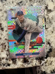 2025 TOPPS FINEST CHECKERBOARD REFRACTOR CARD KC ROYALS COLE RAGANS #122 - Picture 1 of 1