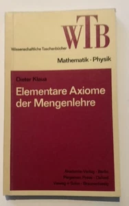 WTB Nr.81 Elementare Axiome der Mengenlehre Wissenschaftliche Taschenbücher - Bild 1 von 4