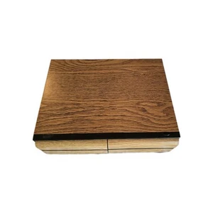 VHS Storage Cabinet Faux Wood Grain 2 Drawer 20 Capacity Case Vintage Retro - Picture 1 of 8