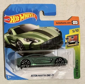 Aston Martin One-77 2018 Hot Wheels nuevo en paquete 5/10 verde - Imagen 1 de 2
