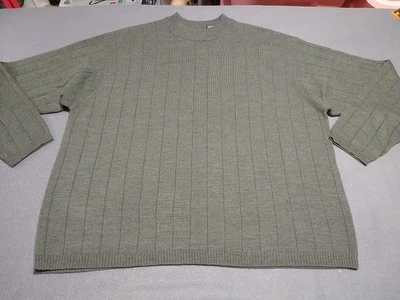 Trader Bay Sweater Men XL Dk Gray Wool Blend Crew Neck Hiking Skiing Classic  - Image 1 of 4