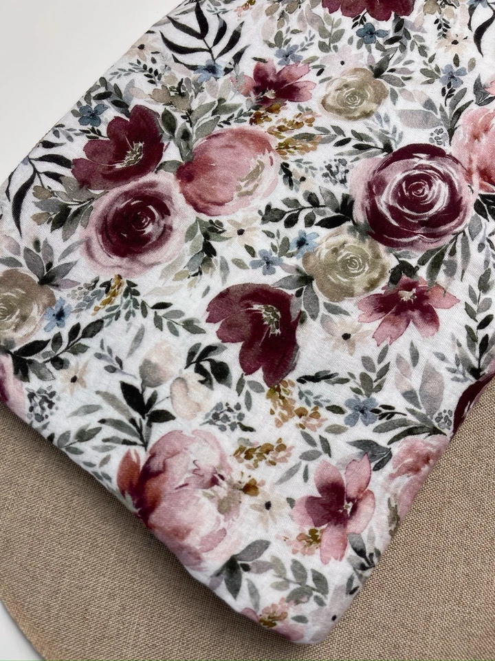 Musselin Baumwollmusselin Blütenmeer Muster Stoff Meterware - Bild 1 von 1