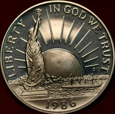 Uncirculated Proof 1986-S Statue of Liberty Clad Comm Half Dollar - Image 1 of 2
