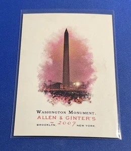 2007 Topps Allen & Ginter's #268 Washington Monument National Landmark - Picture 1 of 2