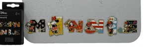 Loungefly Disney Minnie Mouse Buchstaben Mystery Box Emaille Pins - Komplettset NEU - Bild 1 von 7