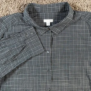 J.Jill Damen XL Karo Button Down Hemd Langarm 100% Baumwolle Preppy Freizeit - Bild 1 von 8