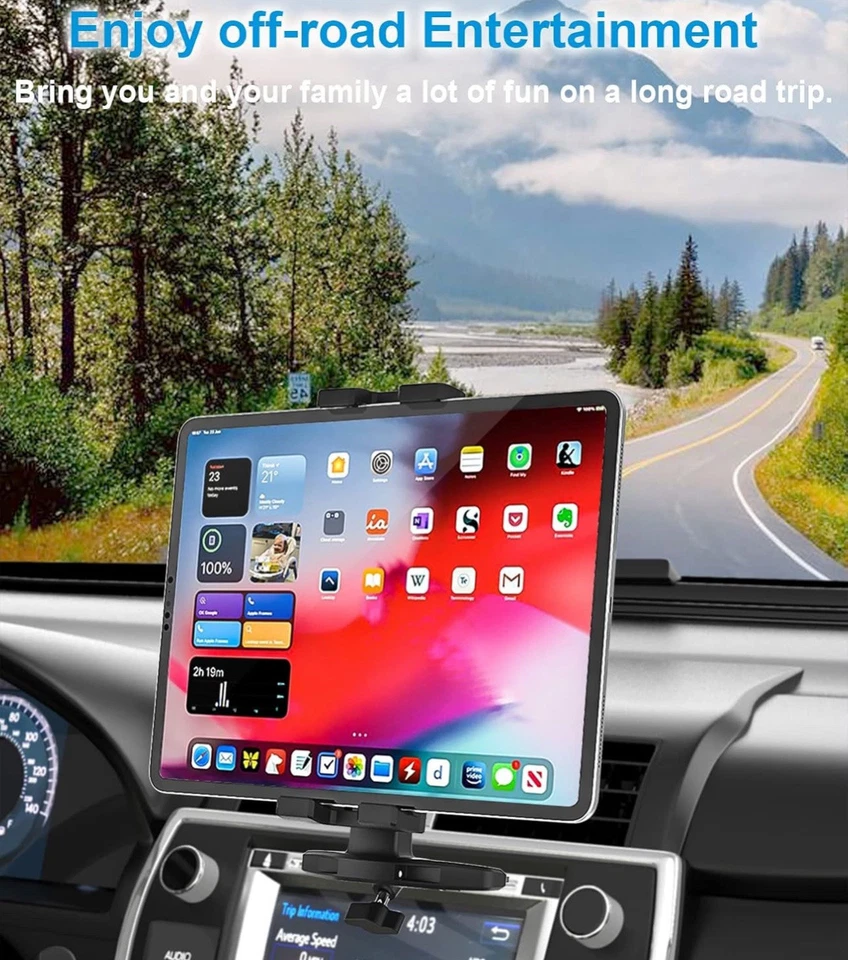 Car CD Slot Tablet Phone Holder Mount Van Truck Stand Fixed Adjustable Arm 360° - Image 1 of 4