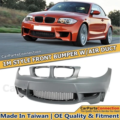 Kit de cubierta de parachoques delantero estilo 1M para BMW Serie 1 08-13 E82 E88 128 135 conductos de aire Foto 1 de 4