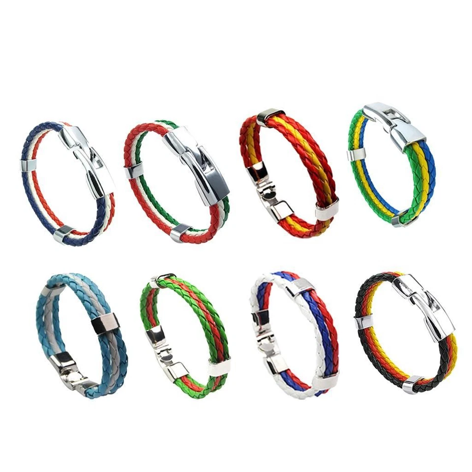 Geflochtenes Armband 2018 Fans Flagge Banner Manschette Armreif - Bild 1 von 1