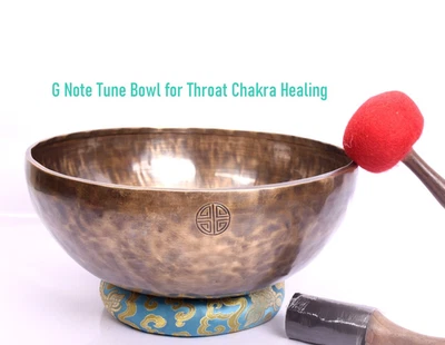 12 Inch Full Moon Singing Bowl G Note – Throat Chakra Healing Tibetan Sound Bowl - Image 1 of 4