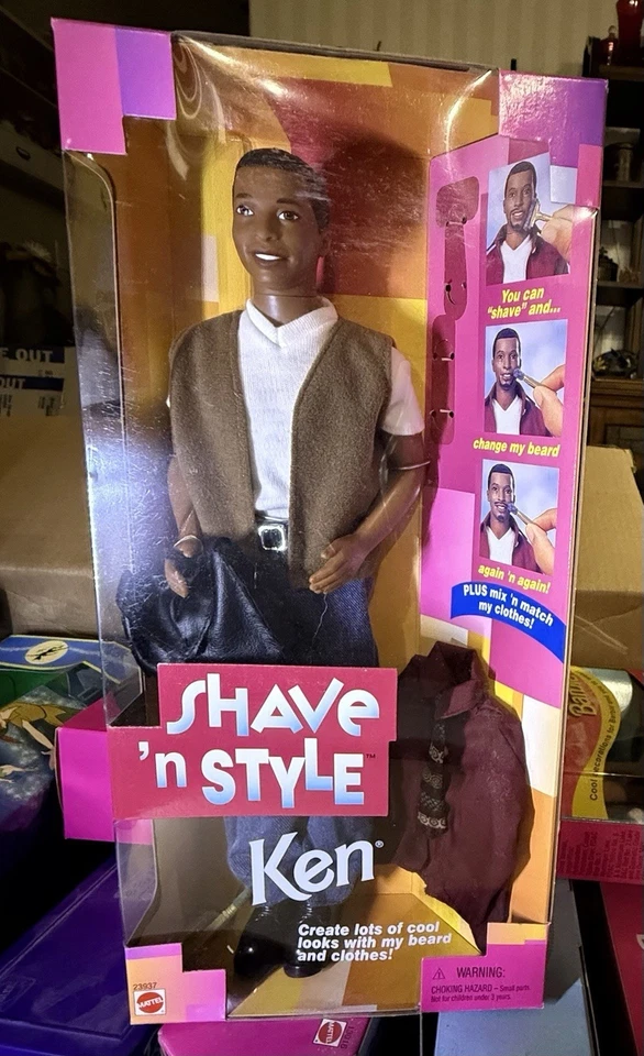 Muñeca KEN Shave 'N Estilo AA Rara Afroamericana Mattel 1999 Nueva Foto 1 de 1