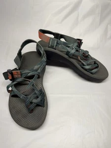 Chaco Z/2 Women’s Green/Orange Strappy Sandals Toe Loop Comfort Size 7 - Picture 1 of 8