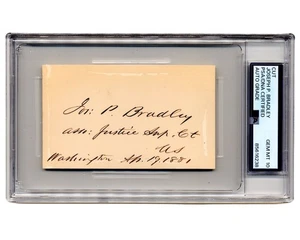 Supreme Court Justice Joseph P Bradley Signed Cut PSA Gem Mint 10 - Picture 1 of 1