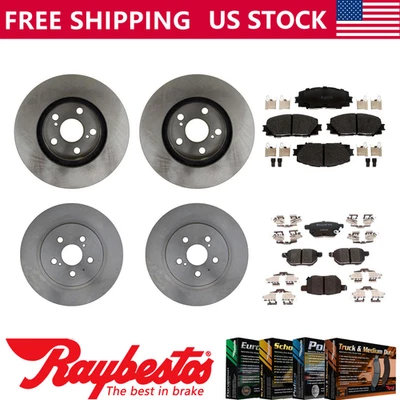 Rotores de freno delanteros traseros y pastillas de freno de cerámica para Lexus CT200h 2014-2017 Foto 1 de 4