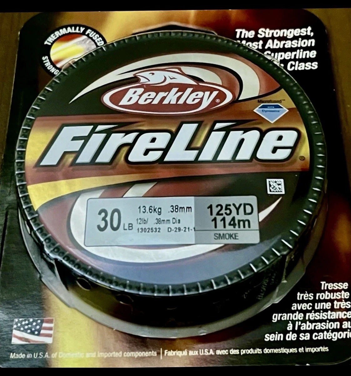 Berkley FireLine Fused Original – Superline Tressée 8 Brins – Ultra Résistante à L'abrasion – Pour Bar, Brochet Et Mer