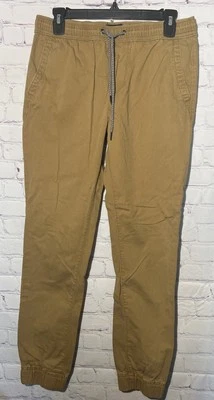 Pantalones Aero Jogger elásticos para hombre con cordón con bandas XS 100 % algodón marrón tostado Foto 1 de 4