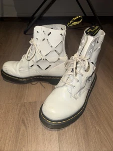 Dr Marten x Jean Paul Gaultier Boots - Aston - White - Size 4/5 UK - Picture 1 of 18