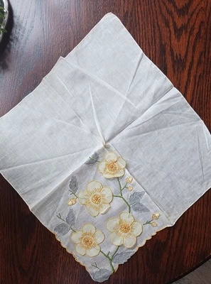 De colección Madeira Lino Fino Bordado Madera de Perro Dibujado Trabajo Orig. Etiqueta Madeira Foto 1 de 4