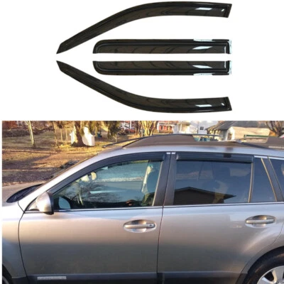 4Pcs Side Window Wind Deflector Window Visor for 2010-2014 Subaru Outback Foto 1 de 4