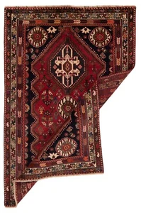 Shiraz Annodato a Mano Tappeto Persiano 160x104 cm-Nomadic Oriente Tappeto Rug - Picture 1 of 14