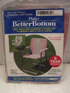 Phifer Better Bottom Replacement Cover Aluminum Chair Burgundy Stripe NOS - Picture 1 of 6