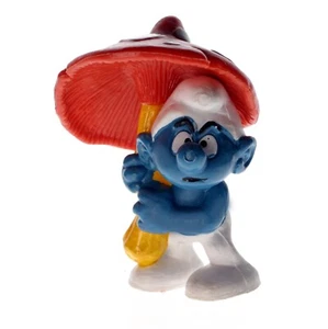 Vintage Smurf 1979 Grumpy Smurf Mushroom Umbrella 20118 Free Shipping -Excellent - Picture 1 of 5