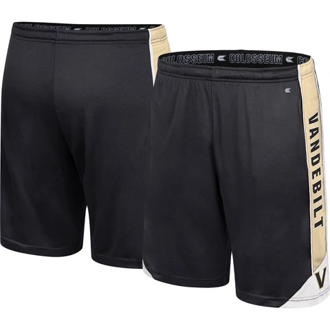 Men's Colosseum Black Vanderbilt Commodores Haller Shorts Cover