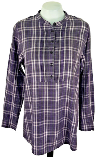 CAMICIA TUNICA BURBERRY LONDON Donna Viola L S Collaro Grandad U Morbida M £285