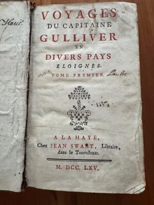 Jonathan Swift Voyages du capitaine Gulliver en divers pays éloignés. 1765 - Imagen 1 de 24