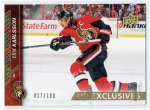 15-16 UD Upper Deck Series One  Erik Karlsson  /100  Exclusives