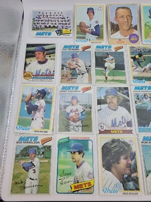 Lote De Colección De 36 Tarjetas De Béisbol Topps De los Mets de Nueva York Años 60-70 TCG Bob Apodaca Foto 1 de 2