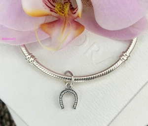Dije símbolo de suerte de Pandora, pulsera colgante de cuentas, totalmente nuevo, #791306CZ - Imagen 1 de 4