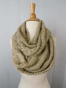BCBGeneration Chunky Knit Infinity Loop Cowl Scarf - Tan #1575 - Picture 1 of 3