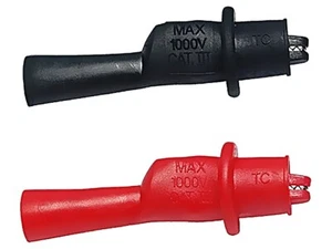 KPS-PT100 Krokodilklemme L. ges: 54mm schwarz,rot 2Stk. KPS - Bild 1 von 1